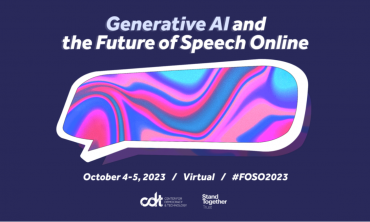 The Future of Speech Online 2023: Generative AI
