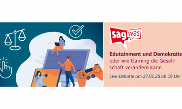 sagwas Live-Debatte: Edutainment und Demokratie
