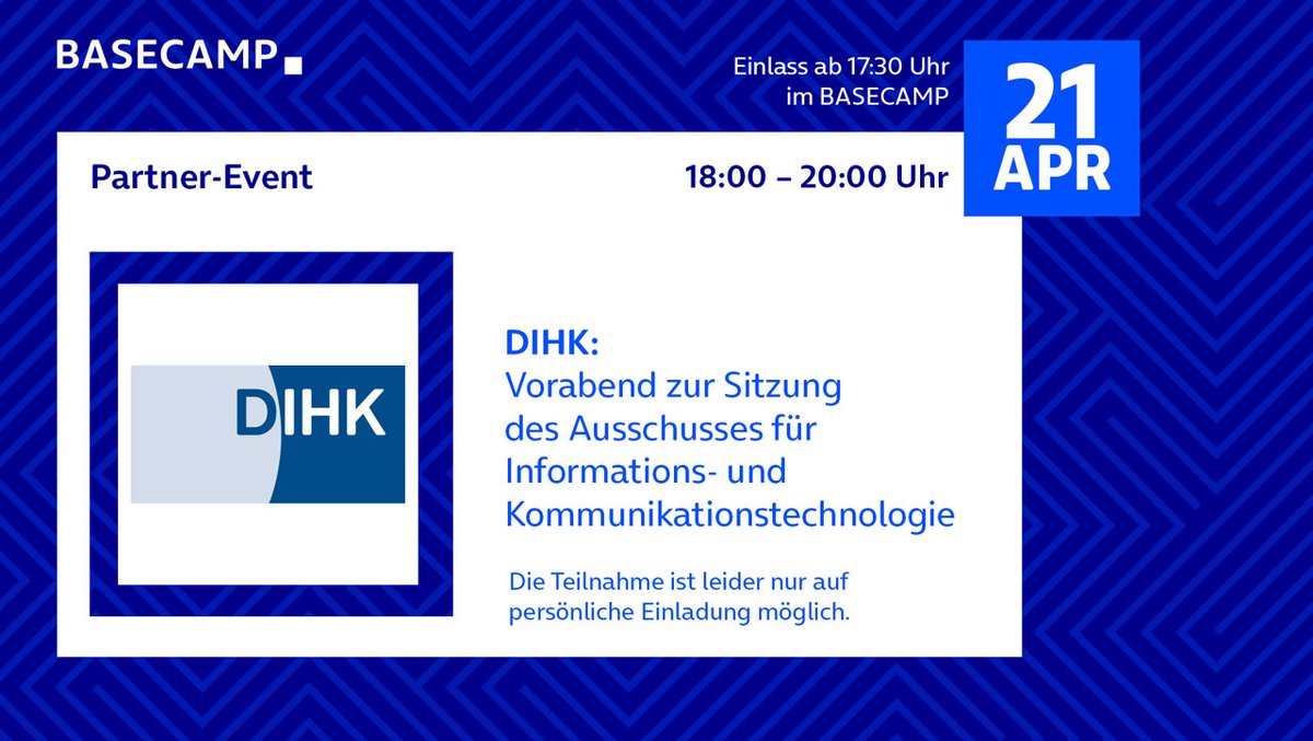 DIHK: Vorabend zur Sitzung des Ausschusses für Informations- & Kommunikationstechnologie