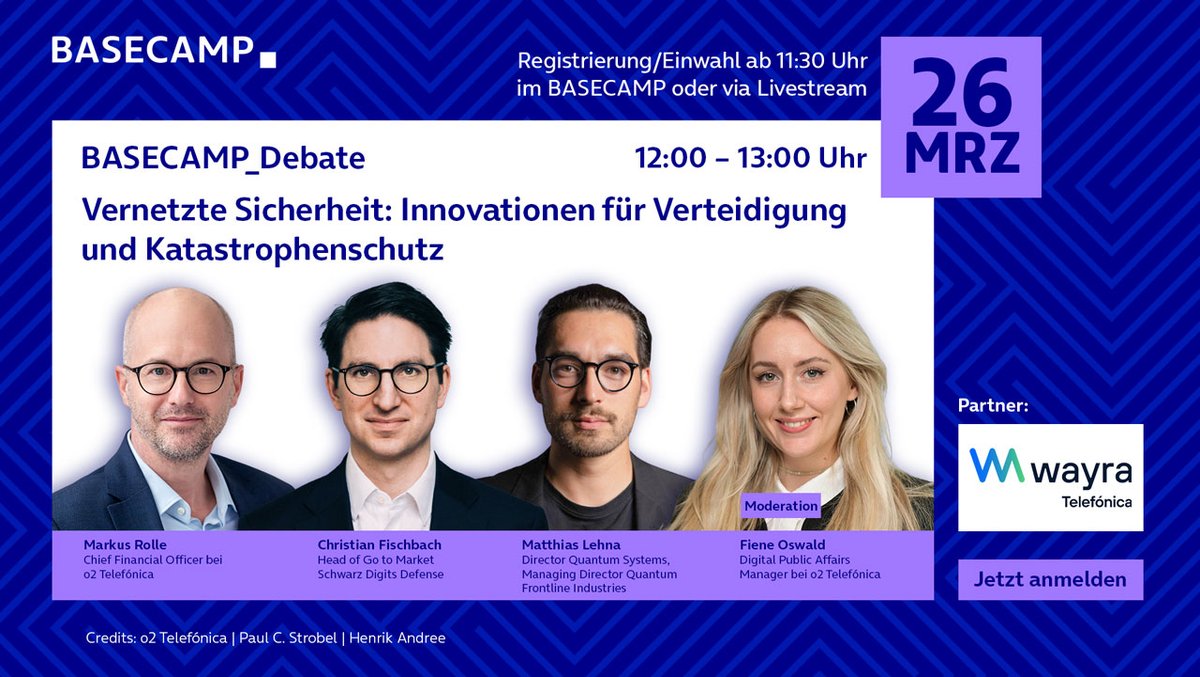 BASECAMP_Debate: Vernetzte Sicherheit: Innovationen für Verteidigung und Katastrophenschutz