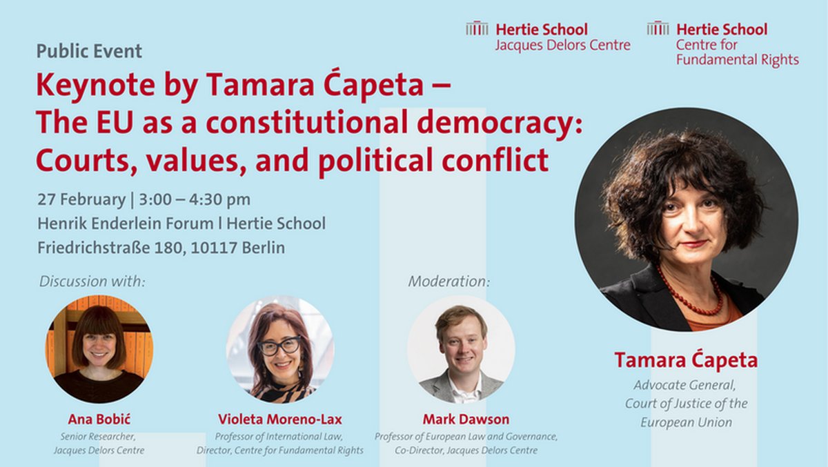 Keynote by Tamara Ćapeta – The EU as a constitutional democracy: Courts, values, and political conflict