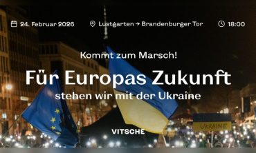 Aufruf von Vitsche zur Demo am 24. Februar 2026 – Für Europas Zukunft stehen wir mit der Ukraine