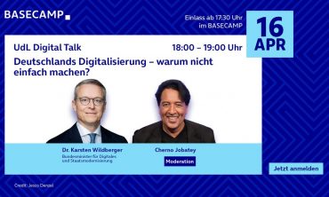 UdL Digital Talk mit Dr. Karsten Wildberger: Deutschlands Digitalisierung – warum nicht einfach machen?