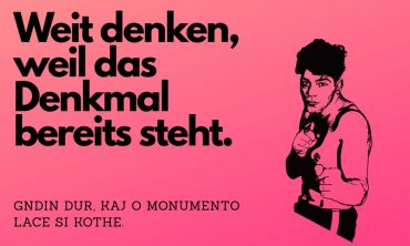 Weit denken, weil das Denkmal bereits steht. Gndin dur, kaj o monumento lace si kothe. Talk und Film zur Verfolgung und Vernichtung der Roma* und Sinti* im Nationalsozialismus mit künstlerischen Praxen
