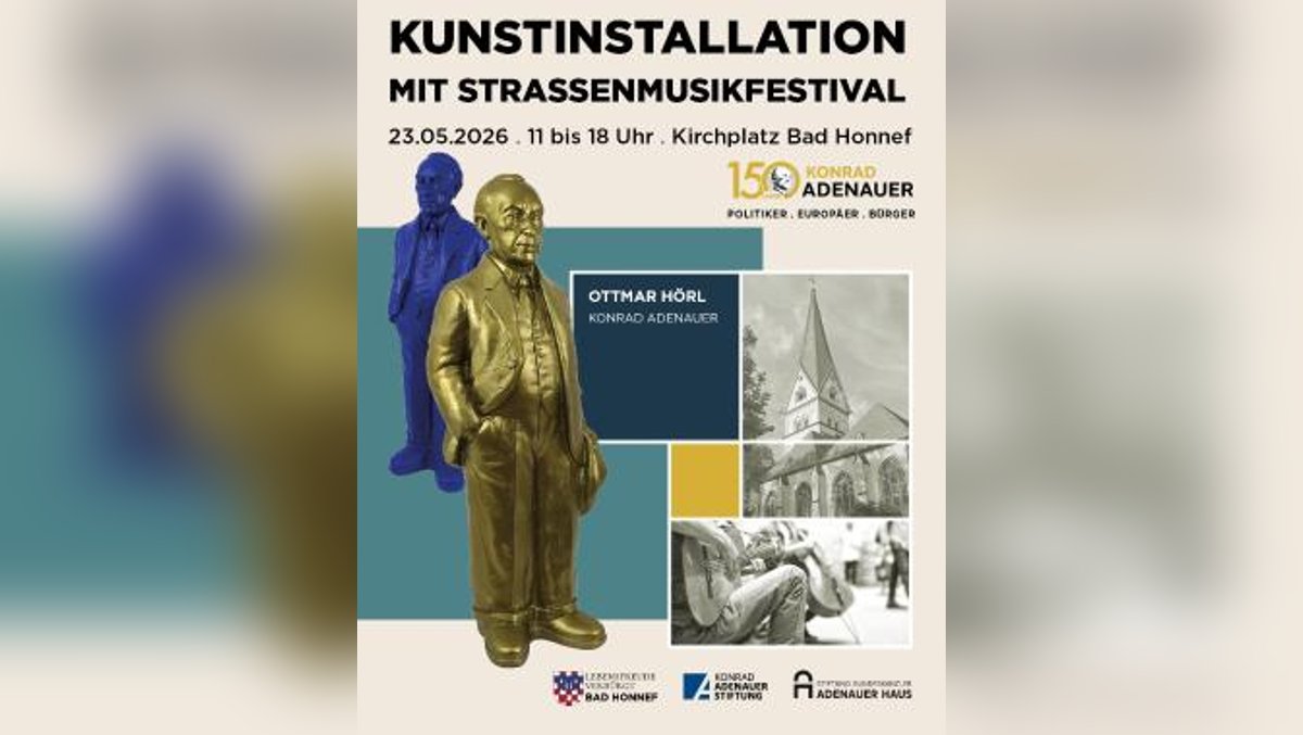 Skulptureninstallation – Ottmar Hörl: Konrad Adenauer