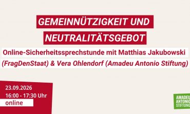 Gemeinnützigkeit und Neutralitätsgebot