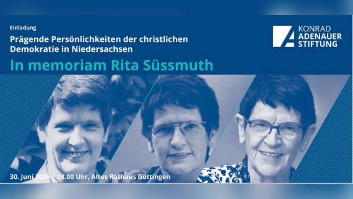 „Prägende Persönlichkeiten der christlichen Demokratie in Niedersachsen – In memoriam Rita Süssmuth“