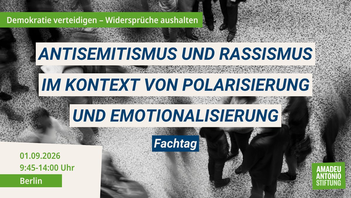 Fachtag: Antisemitismus und Rassismus im Kontext von Polarisierung und Emotionalisierung