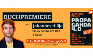 Buchpremiere „Propaganda 4.0“ mit Johannes Hillje