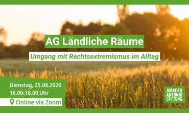 AG Ländliche Räume: Umgang mit Rechtsextremismus im Alltag