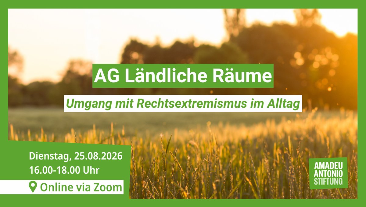 AG Ländliche Räume: Umgang mit Rechtsextremismus im Alltag