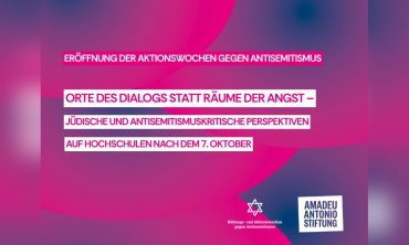 Eröffnungsveranstaltung der 23. Bildungs- und Aktionswochen gegen Antisemitismus: Orte des Dialogs statt Räume der Angst. Jüdische und antisemitismuskritische Perspektiven auf Hochschulen nach dem 7. Oktober