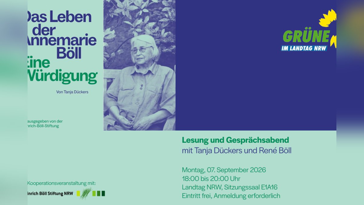 Das Leben der Annemarie Böll: Eine Würdigung Lesung und Gespräch mit der Autorin Tanja Dückers und René Böll
