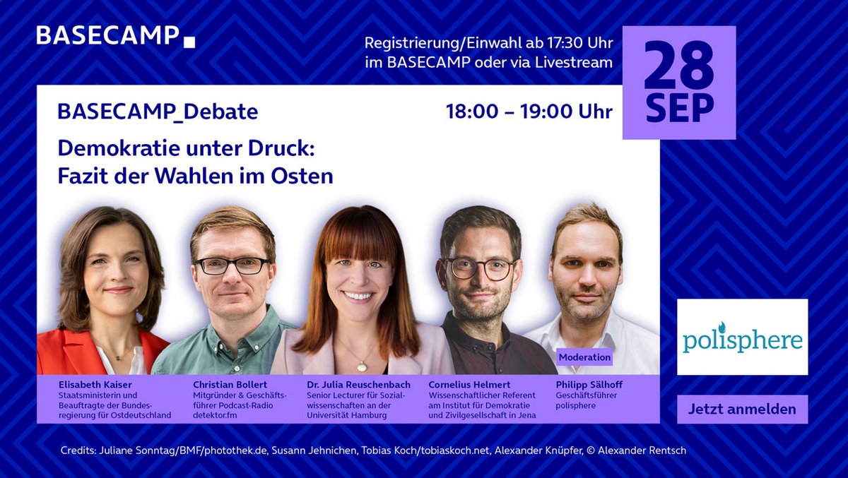 BASECAMP_Debate: Demokratie unter Druck: Fazit der Wahlen im Osten
