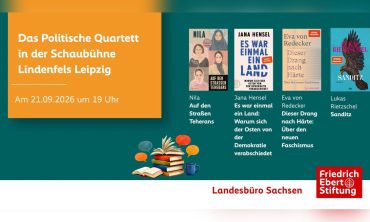 Das Politische Quartett in der Schaubühne Lindenfels. Neue gesellschaftspolitische Bücher in der Diskussion